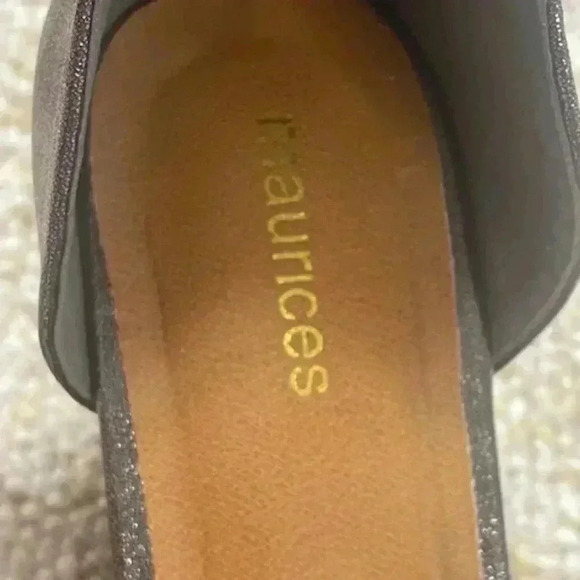 Tallia Block Heel Maurice Size 10 Metallic Pointed Toe Back Zipper Block Heel - Picture 3 of 5